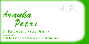 aranka petri business card
